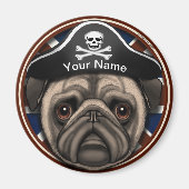 Pirate Mops Magnet (Vorne)