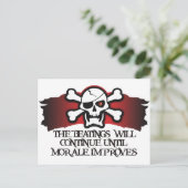 Pirate Morale Postkarte (Stehend Vorderseite)