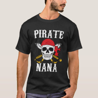 Pirate Nana Großmutter Familie Halloween T-Shirt