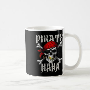 Pirate Nana Piratenflagge Flag und Skull Crossbone Kaffeetasse