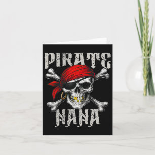 Pirate Nana Piratenflagge Flag und Skull Crossbone Karte