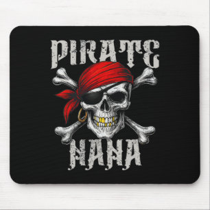 Pirate Nana Piratenflagge Flag und Skull Crossbone Mousepad