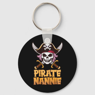 Pirate Nannie Funny Captain Grandma Halloween Cost Schlüsselanhänger