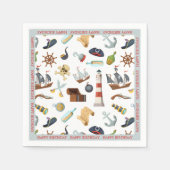 Pirate Nautic Icons Serviette (Vorderseite)