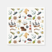 Pirate Nautic Icons Serviette (Vorderseite)