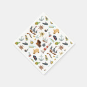Pirate Nautic Icons Serviette (Ecke)