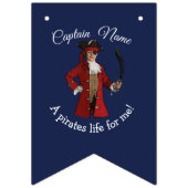 Pirate Nautical Blue Boy Wimpelkette (Zweite Fahne)