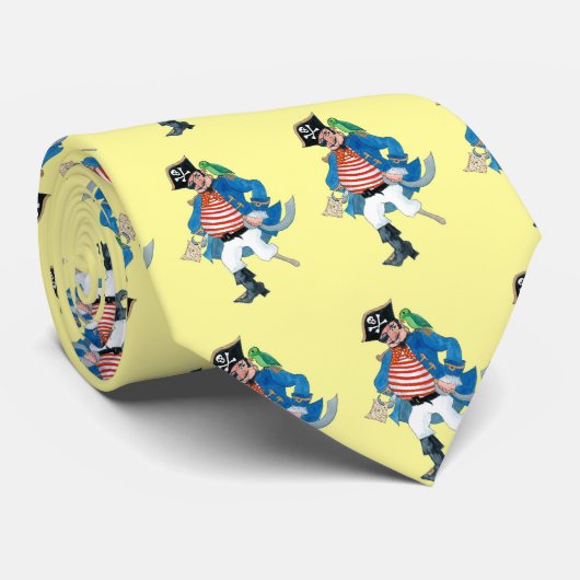 Pirate Necktie - Creme Krawatte (Gerollt)