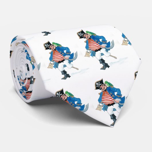 Pirate Necktie Krawatte (Gerollt)
