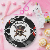 PIRATE-NIEDLICHE SKULLS-Papierplatte Pappteller (Party)