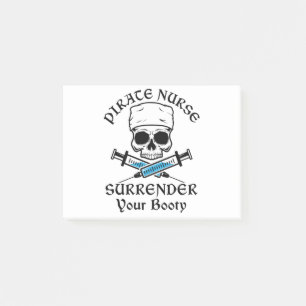 Pirate Nurse übergibt deinen Hintern Post-it Klebezettel