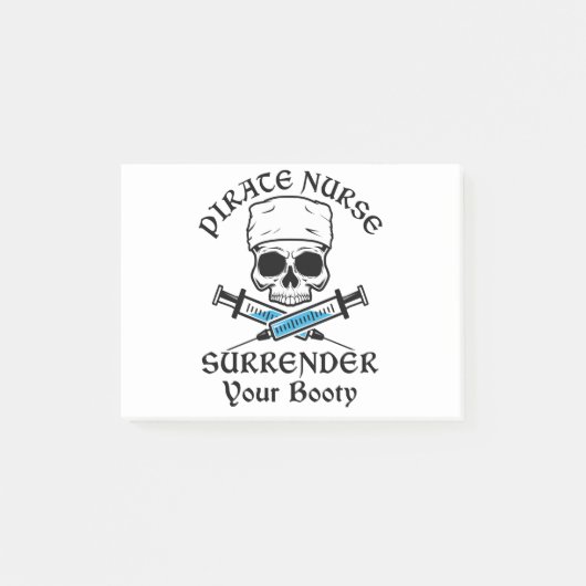 Pirate Nurse übergibt deinen Hintern Post-it Klebezettel (Vorderseite)