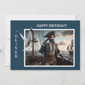 Pirate Ocean Seagull Fun Geburtstag Karte (Vorderseite)