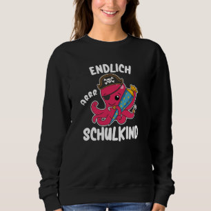 Pirate Octopus Einschulungsschule Kinderschule Sweatshirt