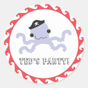 Pirate Octopus Gevor Sticker