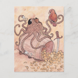 Pirate Octopus Postkarte