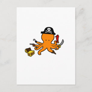 Pirate Octopus Postkarte