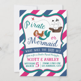 Pirate oder Mermaid Gender Reveal Party Einladung