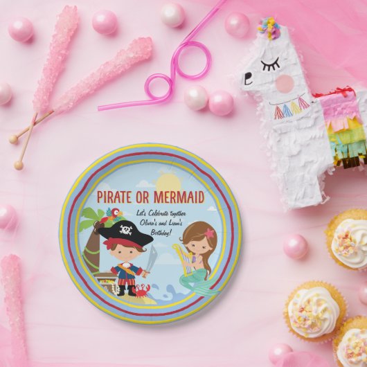 Pirate oder Mermaid Pappteller (Party)