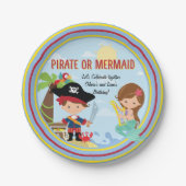 Pirate oder Mermaid Pappteller (Vorderseite)