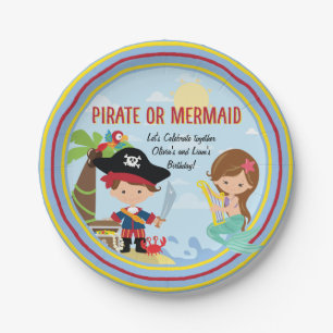 Pirate oder Mermaid Pappteller