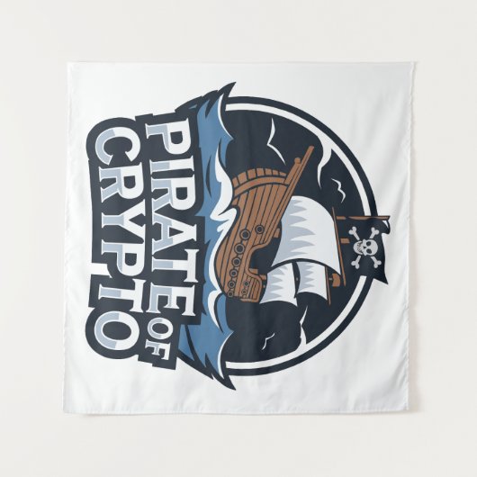 Pirate of Crypto Wandteppich (Vorderseite (Horizontal))