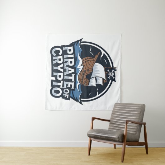 Pirate of Crypto Wandteppich (Beispiel (Horizontal))