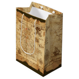Pirate Old Vintag Treasmap Geburtstagsparty Mittlere Geschenktüte