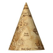 Pirate Old Vintag Treasmap Geburtstagsparty Partyhütchen (Vorderseite)
