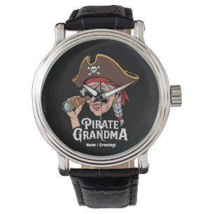 Pirate Oma Funny Oma Halloween Kostüm Armbanduhr