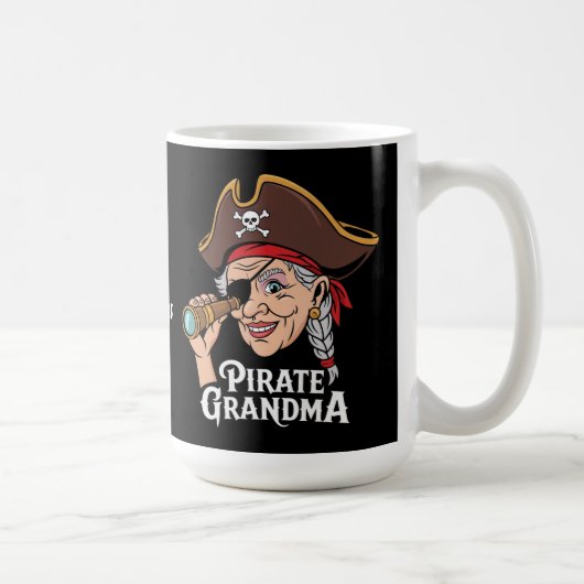 Pirate Oma Funny Oma Halloween Kostüm Kaffeetasse (Rechts)