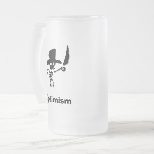 Pirate Optimismus Mattglas Bierglas (Vorderseite Links)