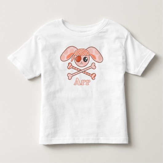 Pirate Orange Bunny Arr Kleinkind T-shirt (Vorderseite)