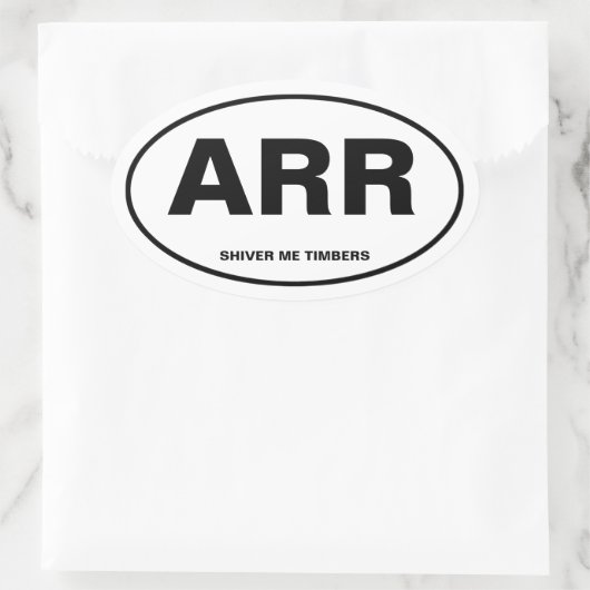 Pirate Oval Ovaler Aufkleber (Tasche)