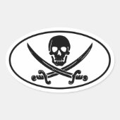 Pirate Ovaler Aufkleber (Vorderseite)