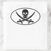 Pirate Ovaler Aufkleber (Tasche)
