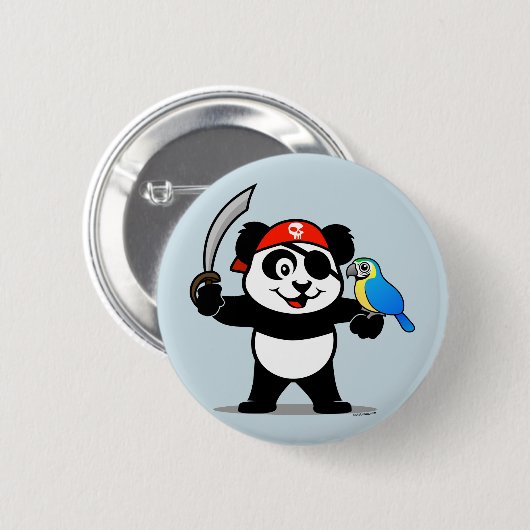 Pirate Panda Button (Vorne & Hinten)