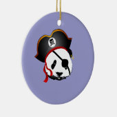 Pirate Panda Keramik Ornament (Rechts)