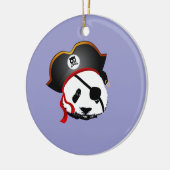 Pirate Panda Keramik Ornament (Links)