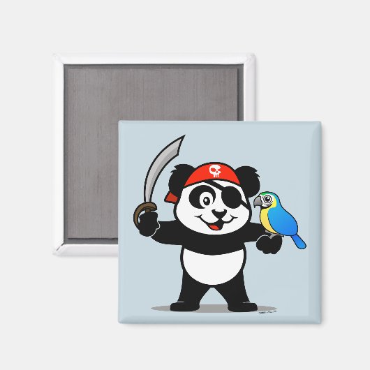 Pirate Panda Magnet (Vorderseite/Rückseite)