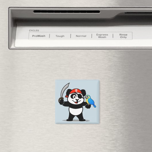 Pirate Panda Magnet (In Situ (Geschirrspüler))