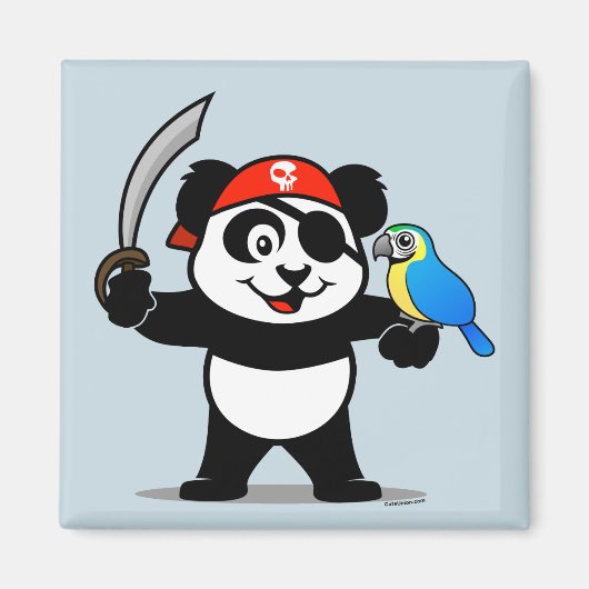 Pirate Panda Magnet (Vorne)