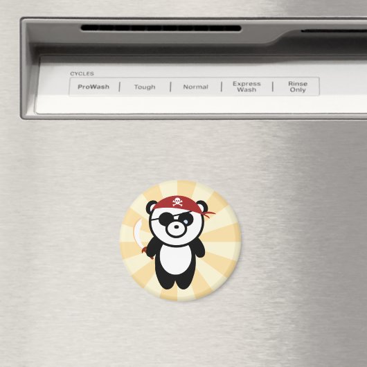 Pirate Panda Magnet (In Situ (Geschirrspüler))