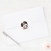 Pirate Panda Runder Aufkleber (Umschlag)