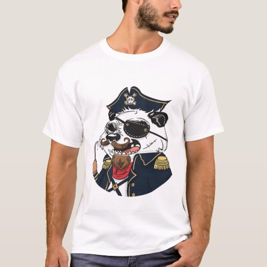 Pirate Panda T-Shirt (Vorderseite)