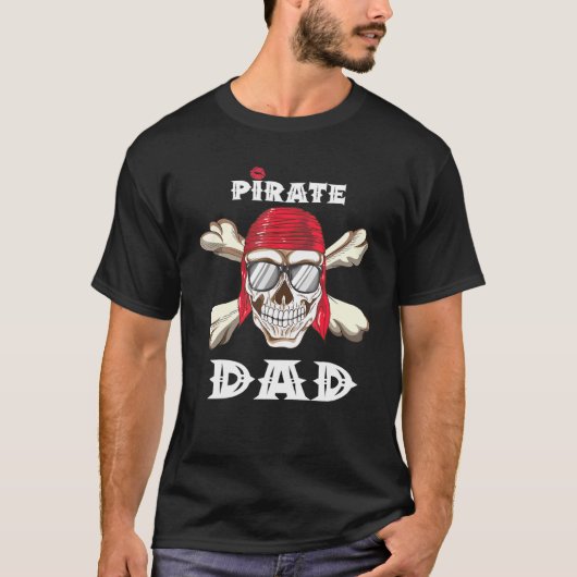 Pirate Papa Buccaneer Sonnenbrille T-Shirt (Vorderseite)