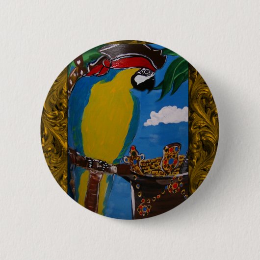 Pirate Parrot Button (Vorderseite)