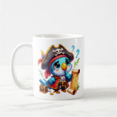 Pirate Parrot Cute Adventure Art Kaffeetasse (Links)