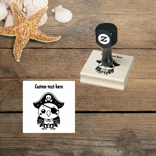 Pirate Parrot Gummistempel