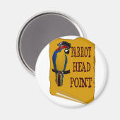 Pirate Parrot Head Magnet (Vorderseite/Rückseite)